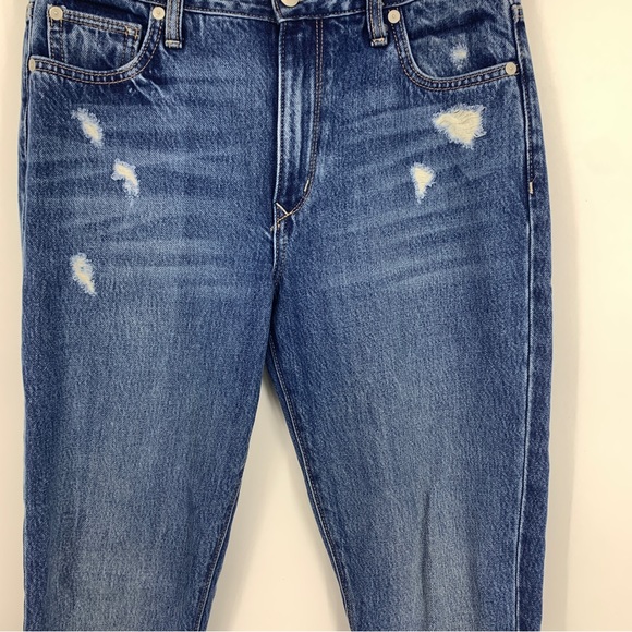 Lovers Friends womens 27 Logan High Rise Jeans distressed skinny tapered ankle - Picture 4 of 11